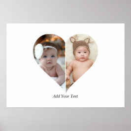Poster de collage photo en forme de coeur 2