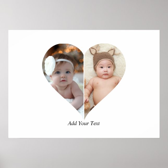 Poster de collage photo en forme de coeur 2 (Devant)