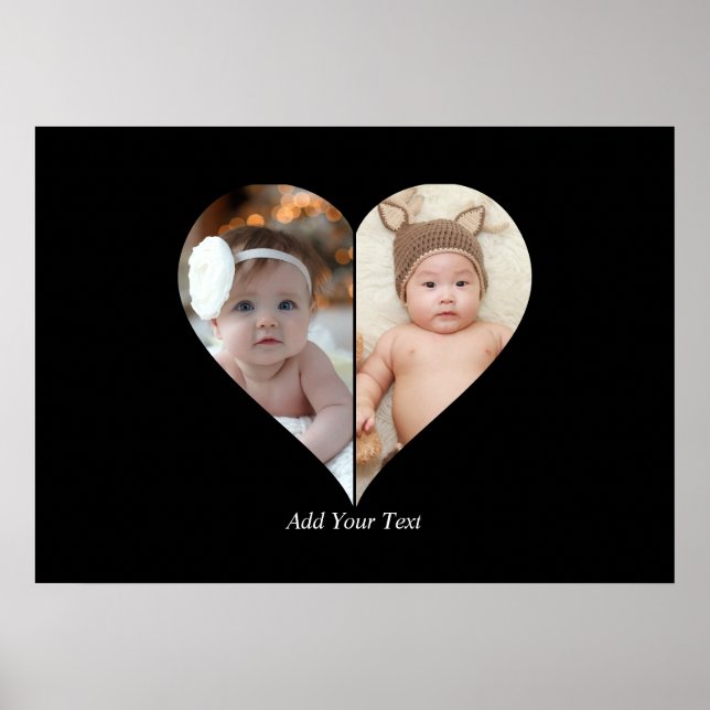 Poster de collage photo en forme de coeur 2 (Devant)