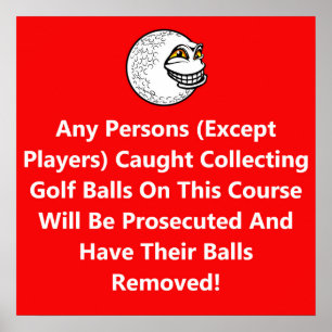 Poster de collecte de balle de golf