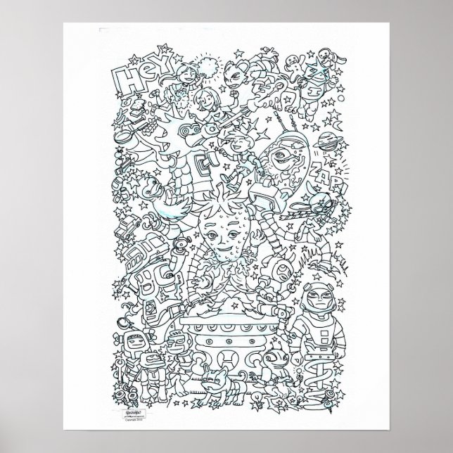 Poster de coloriage (Devant)