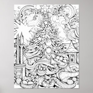 Poster de coloriage de Noël