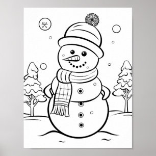 Poster de coloriage de Noël