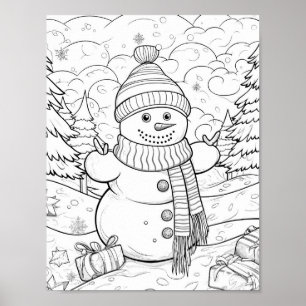 Poster de coloriage de Noël