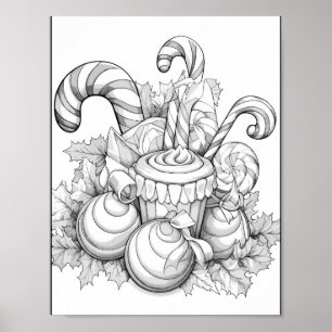 Poster de coloriage de Noël