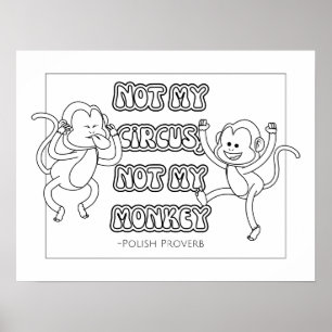 Poster de coloriage du proverbe polonais