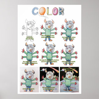 Poster de coloriage étendu