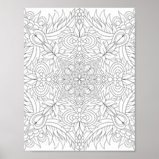 Poster de coloriage Mandala