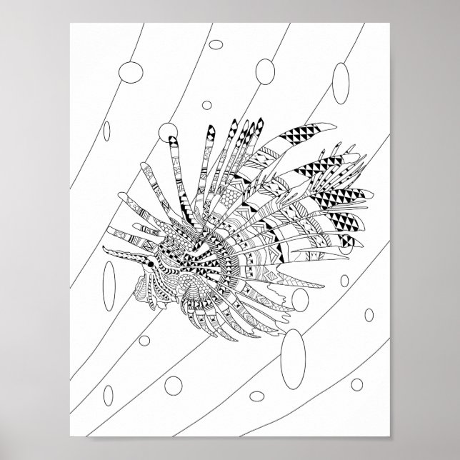 Poster de coloriage pour adultes (Devant)
