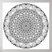 Poster de coloriage - Sunstar Mandala