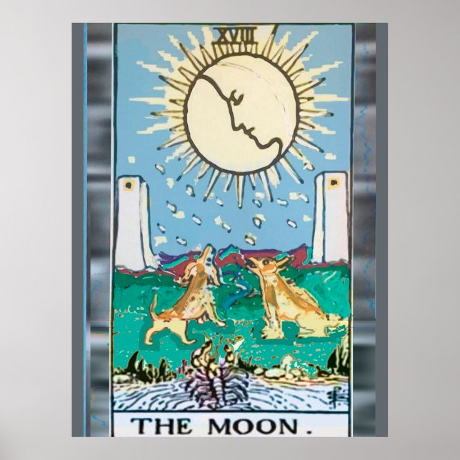 Poster de conception de carte Moon Tarot (Devant)