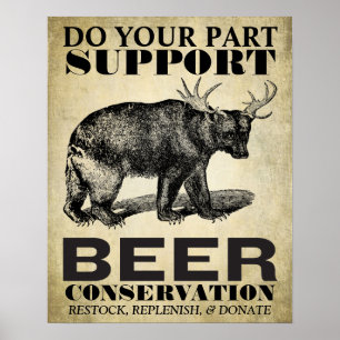 Poster de conservation de la bière