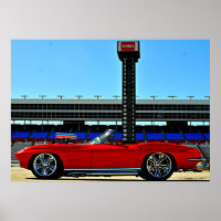 Poster de Corvette C2 soufflé