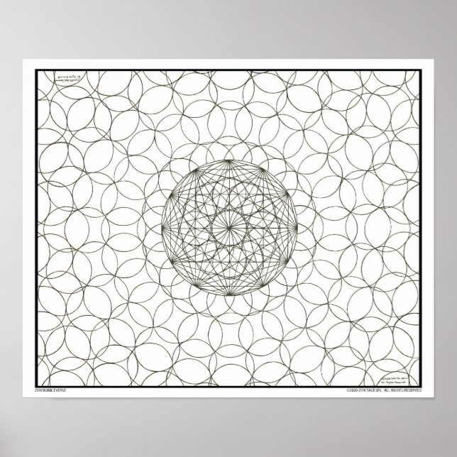Poster de couleur Zen Bubbleverse (Devant)