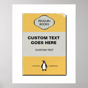 Poster de couverture de livre de pingouin personna