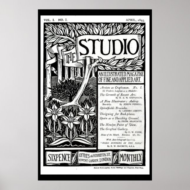 Poster de couverture du magazine Art Nouveau vinta (Devant)