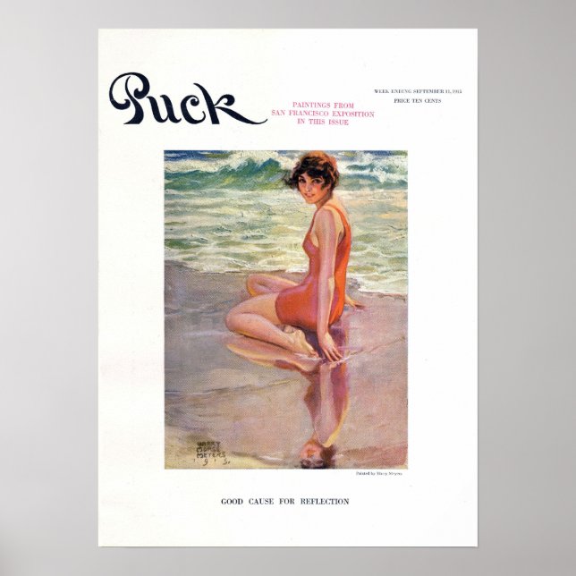 Poster de couverture du magazine Puck vintage, Pla (Devant)