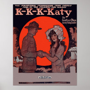 Poster de couverture musicale K-K-Katy au début de