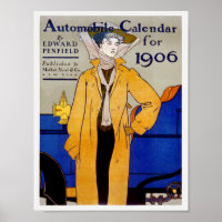 Poster de couverture/publicité du magazine vintage