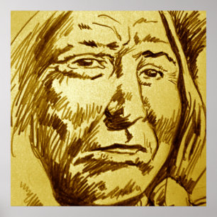 Poster de croquis en chef indien