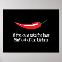 Poster de cuisine au piment rouge avec une citatio