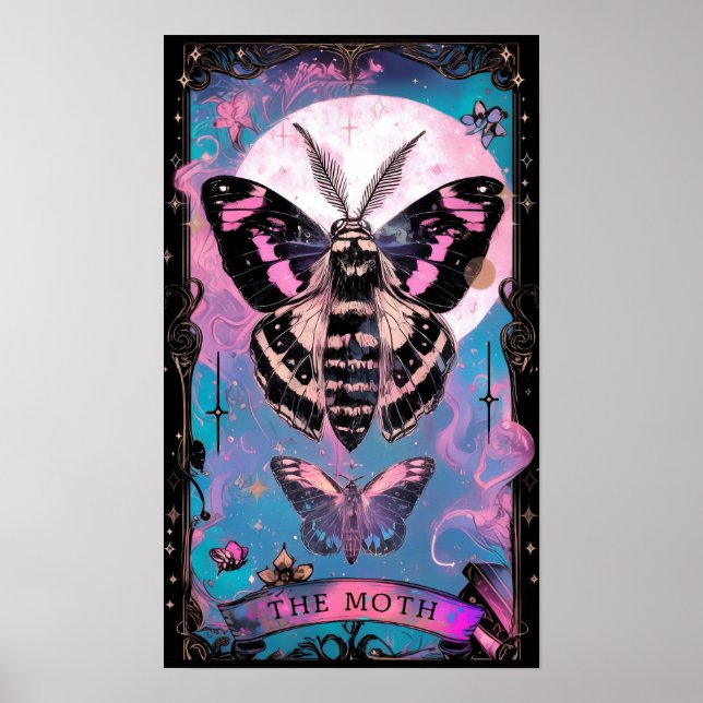Poster de cuisine de la carte Moth Tarot (Devant)