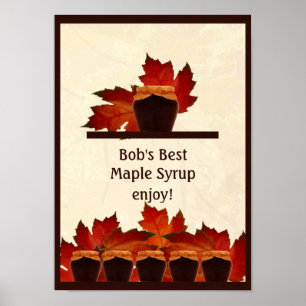 Poster de cuisine du sirop d'érable