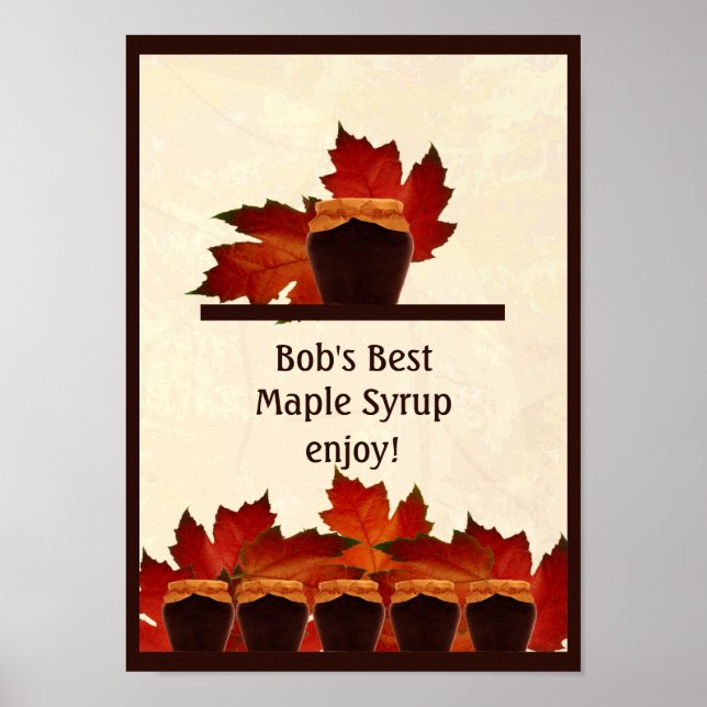 Poster de cuisine du sirop d'érable (Devant)
