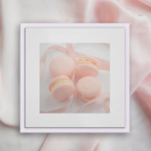 Poster de cuisine Macarons rose sucré | Macarons