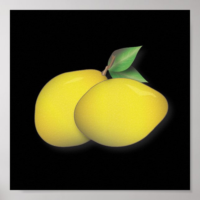 Poster de cuisine moderne et audacieuse Lemon Duo (Devant)
