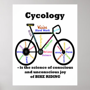 Poster de cycologie - La science de la joie du vél