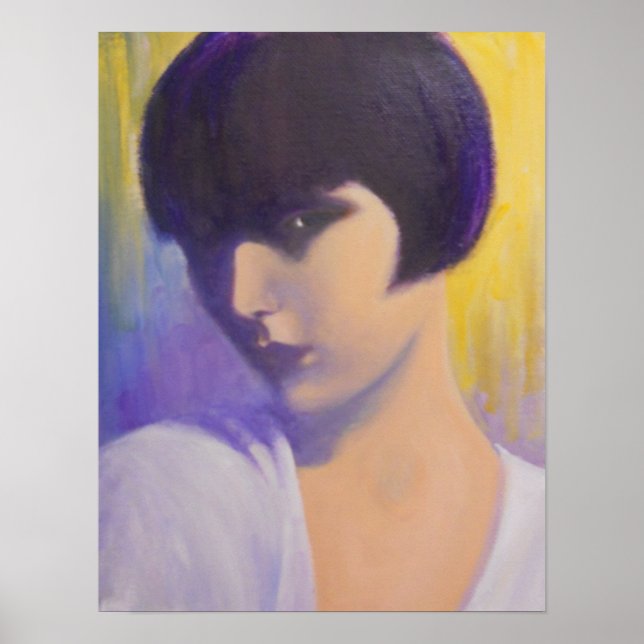 POSTER DE DAME ART DÉCO MYSTÉRIEUX (Devant)