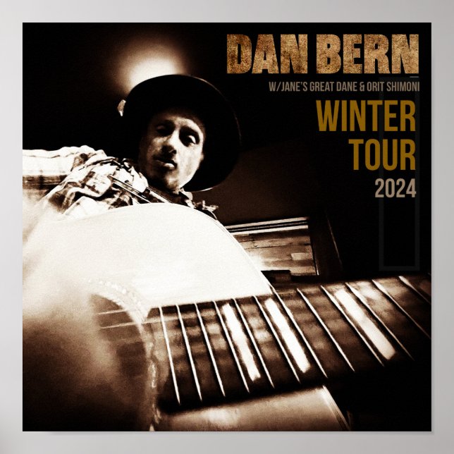 Poster de Dan Bern Winter Tour 2024 (Devant)