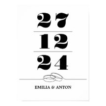 Poster de date Mariage personnalisé