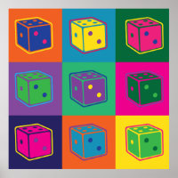 Poster de dé pop-art