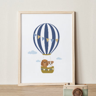 Poster de décoration de la marine Hot Air Balloon