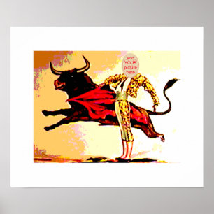 Poster de découpe du carnaval de Bullfighter