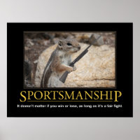 Poster de démotivation : Écureuil d'esprit sportif
