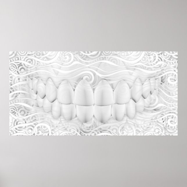 Poster de dentiste Perfect White Teeth Smile (Devant)