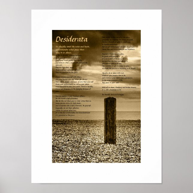 Poster de Desiderata - J'ai le temps (Devant)
