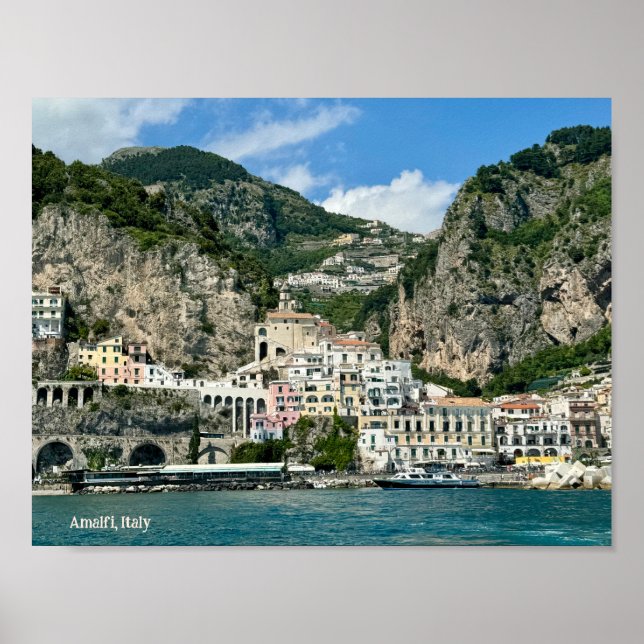 Poster de design Amalfi Italie (Devant)