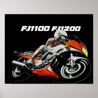 Poster de design Vintage Yamaha FJ
