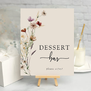 Poster de dessert floral Boho
