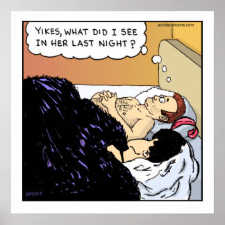 Poster de dessin amusant - Illusion de vieux cerf