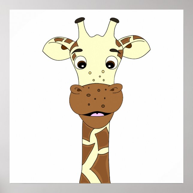 Poster de dessin animé pour enfants Giraffe (Devant)