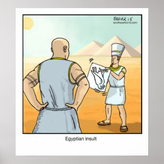 Poster de dessin drôle - Insulte égyptienne