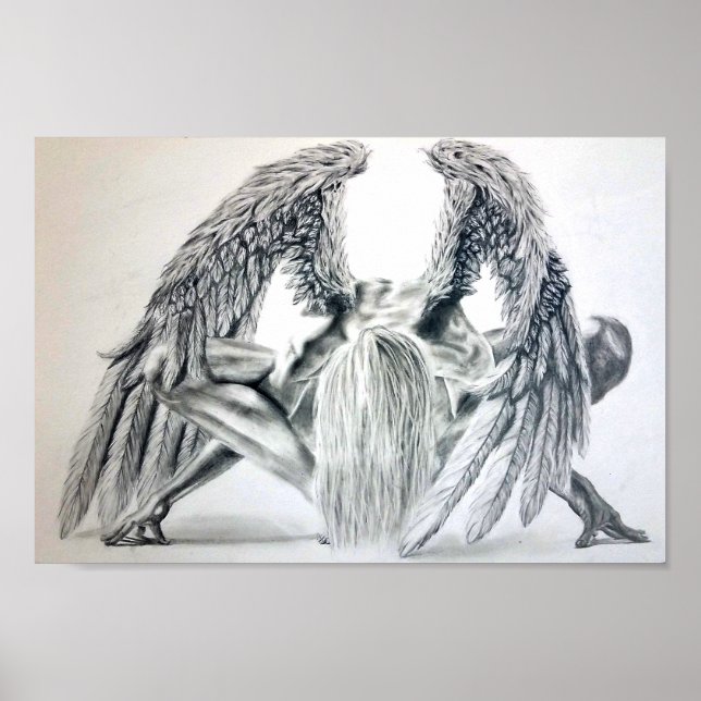 Poster de dessin Fallen Angel Yoga Poster (Devant)