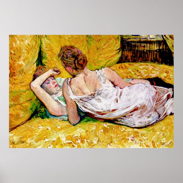 Poster de deux amis par Henri de Toulouse-Lautrec (Devant)
