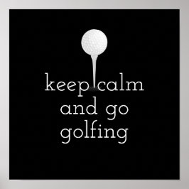 poster de devis de golf pour golfeurs noir et blan