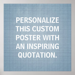 Poster de devis personnalisé, bleu gris personnali